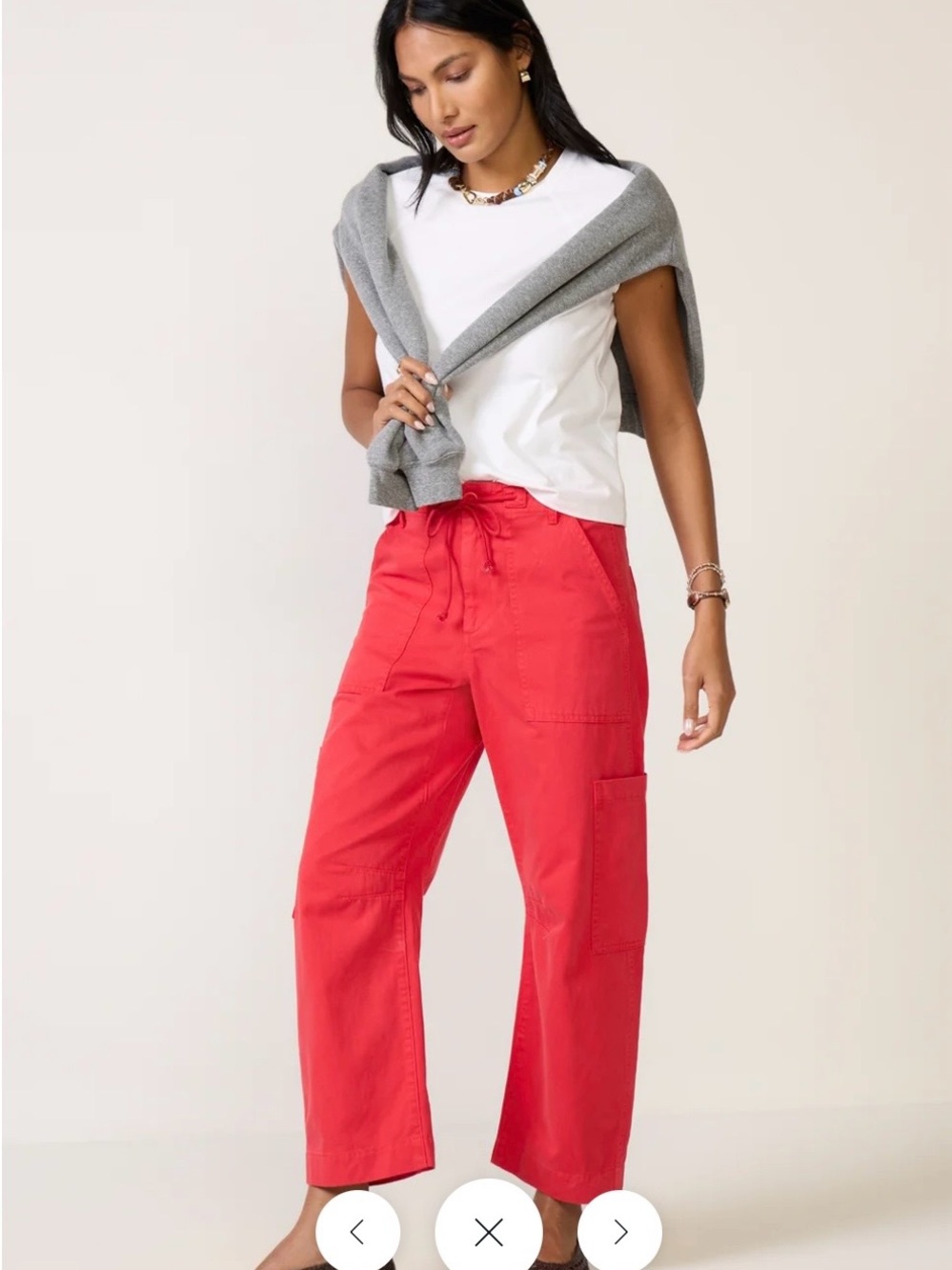Pistola Sabrina Utility Pant Red Orange Color Sz 26